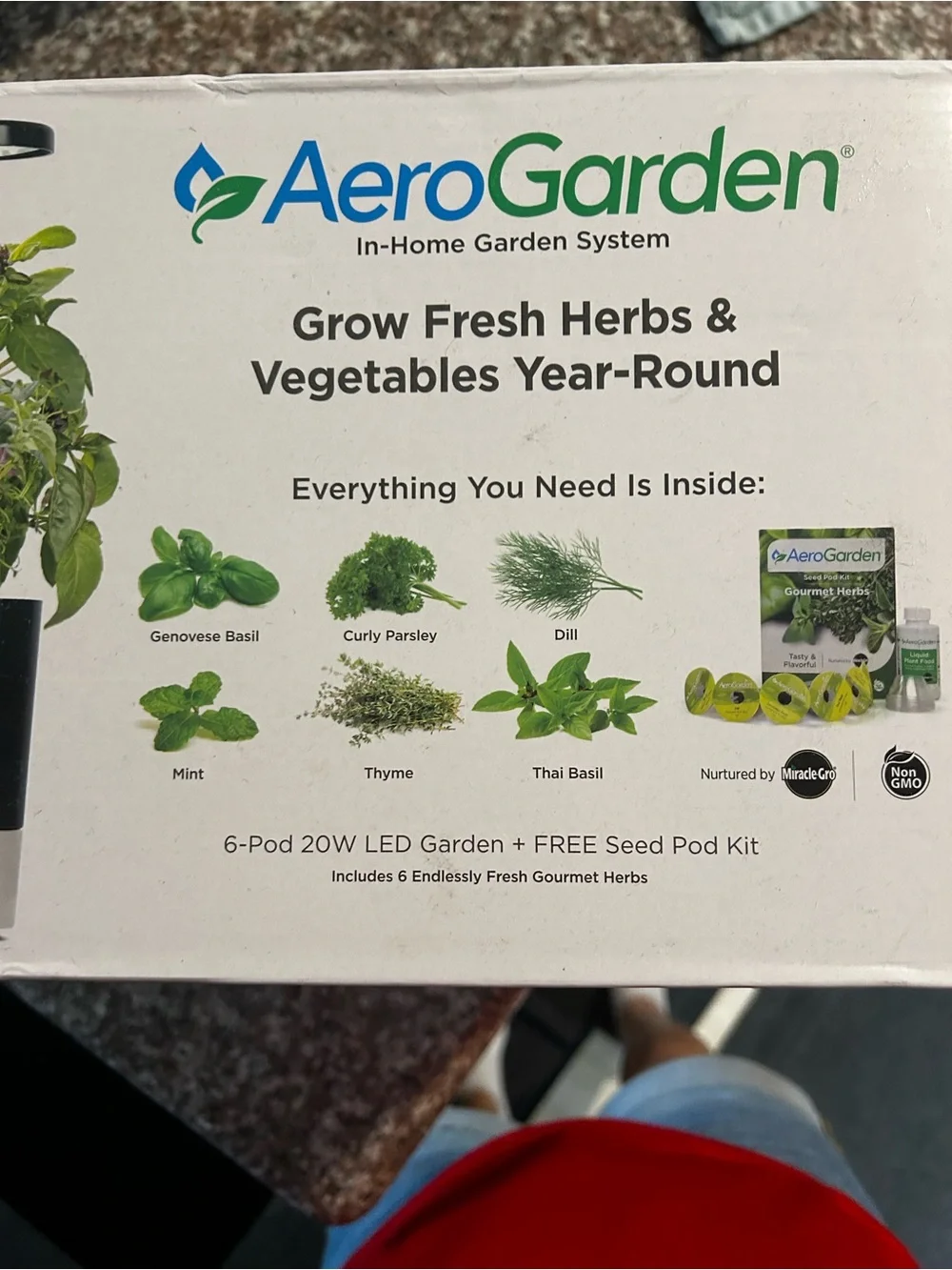 AeroGarden Harvest Indoor Garden System - Black NWOT never been opened.